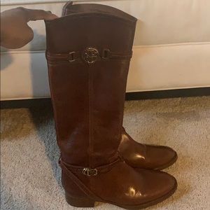Authentic Tory Burch Brown Rider Boots Size 9 1/2